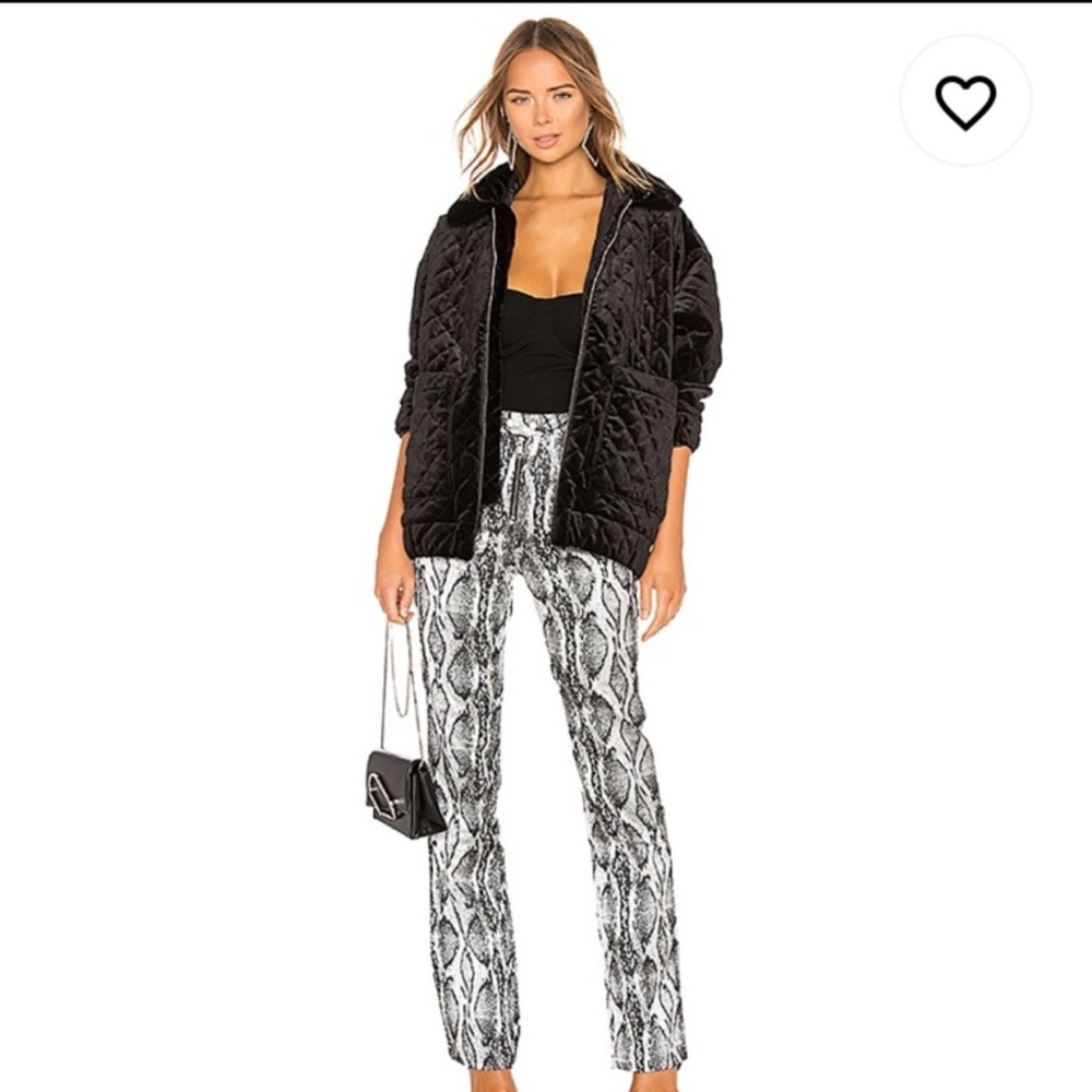 I AM GIA Snakeskin Zip Up Front Pants
